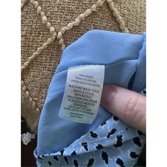 Nordstrom Baby Blue Patterned Tank Lace Straps size Medium - Picture 5 of 6